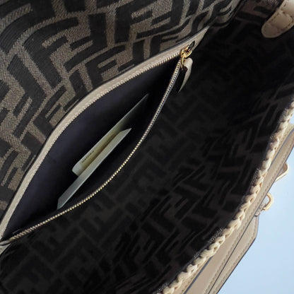 Fendi Raffia & Sequin Baguette