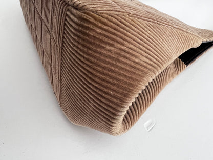 Chanel corduroy kiss lick CC shoulder bag