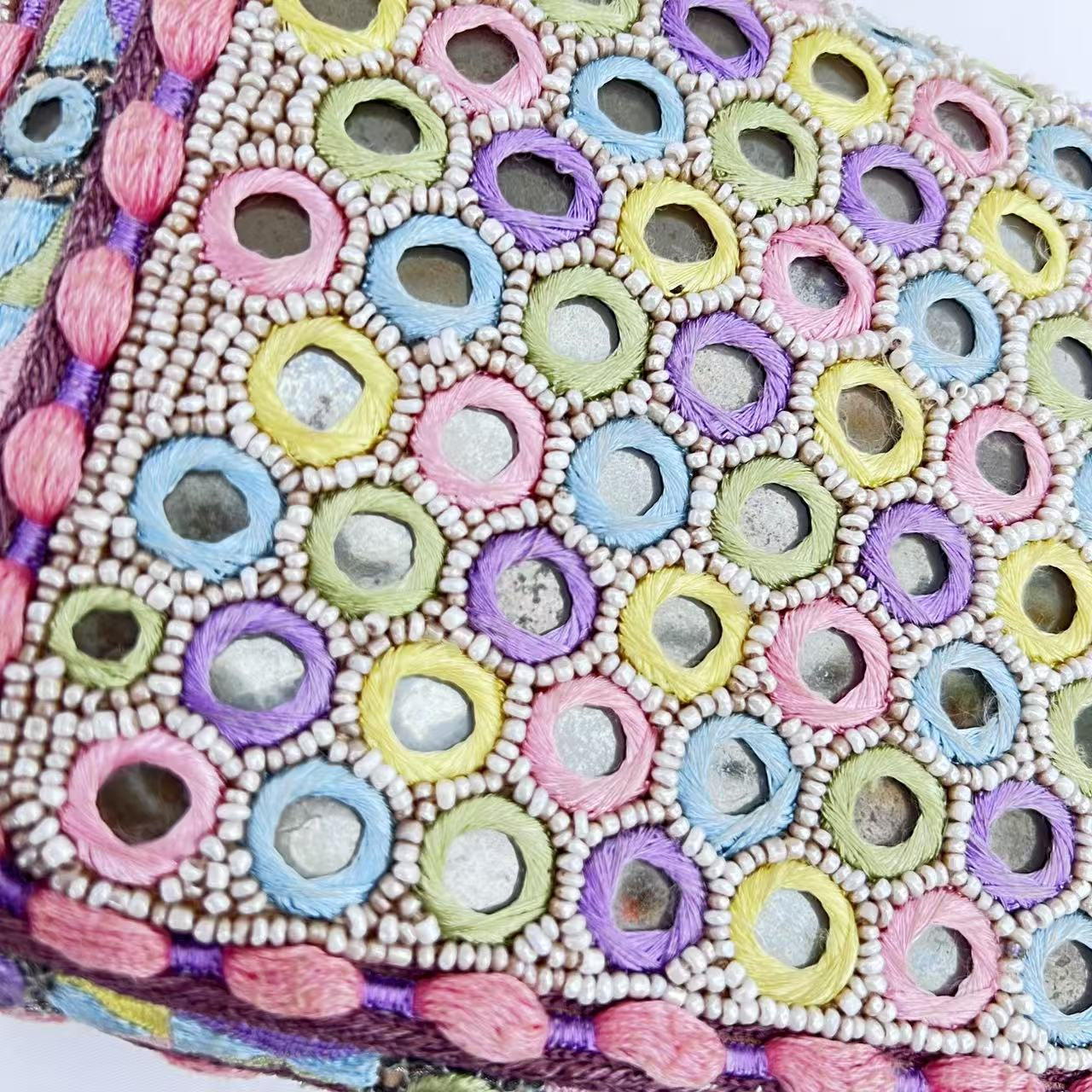 Fendi Baguette Multicolor mirror silver hardware shoulder bag