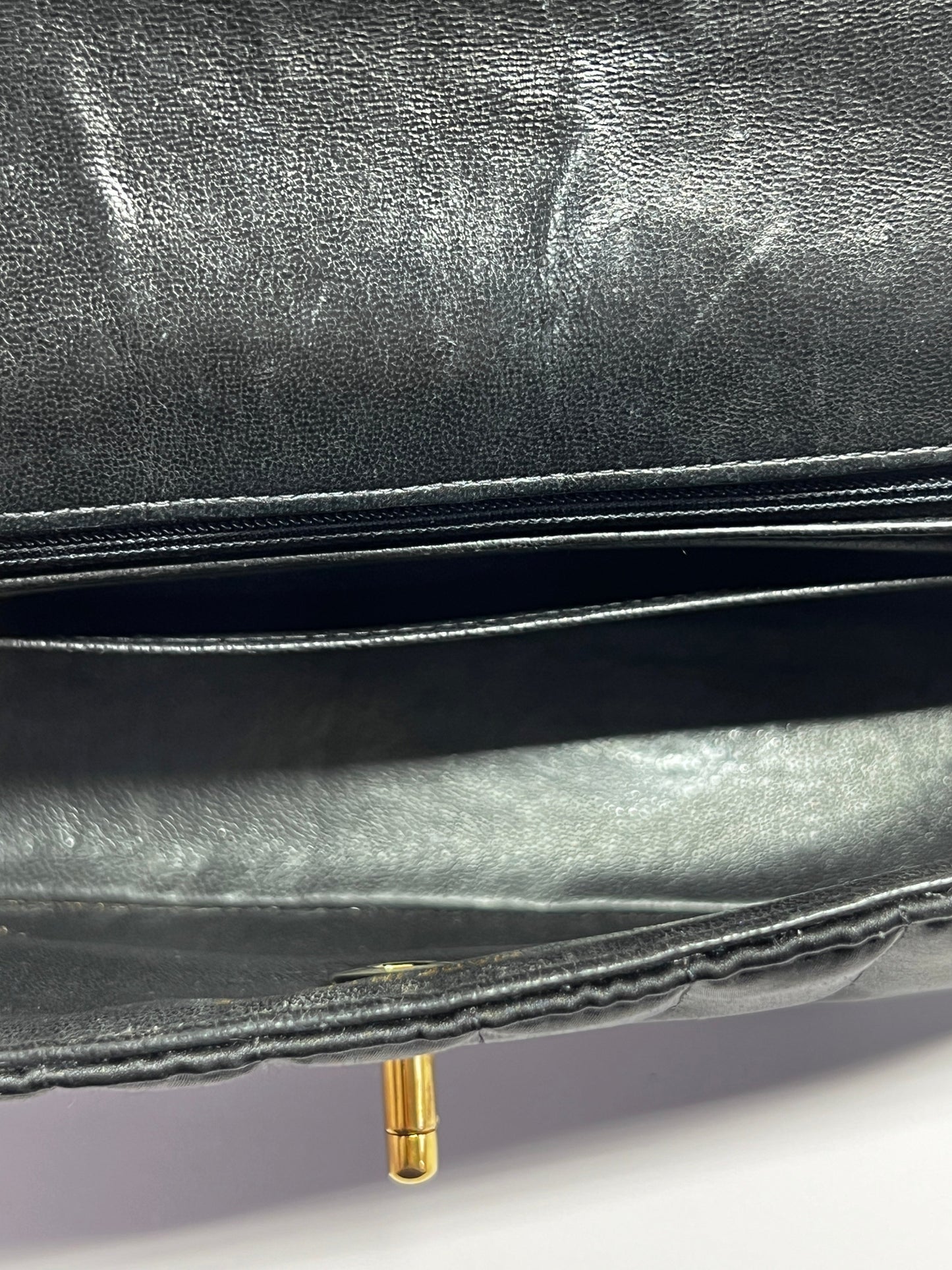 Vintage Chanel mini rectangular satin flap bag