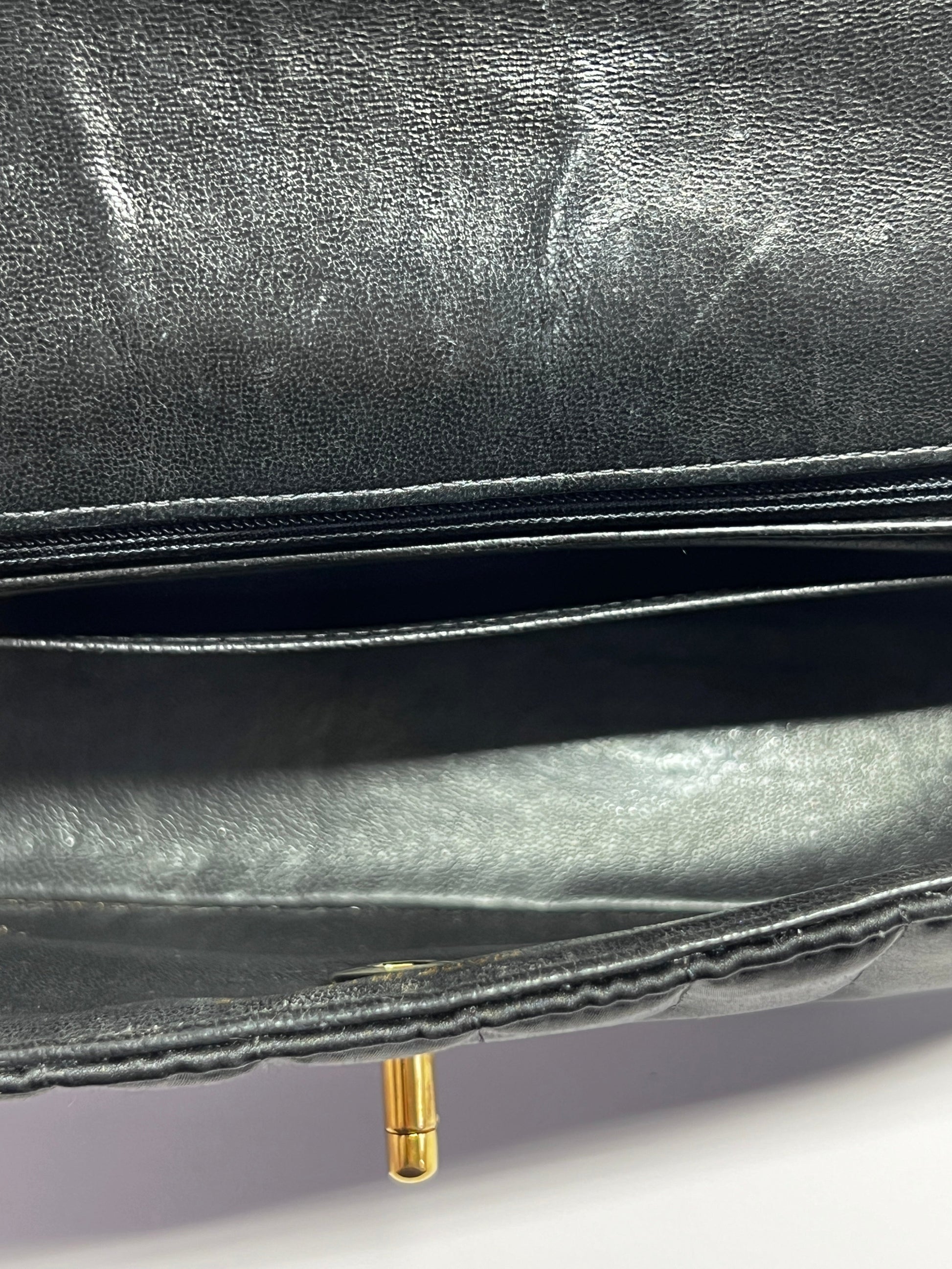 Vintage Chanel mini rectangular satin flap bag