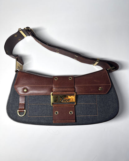 Dior denim punk shoulder bag