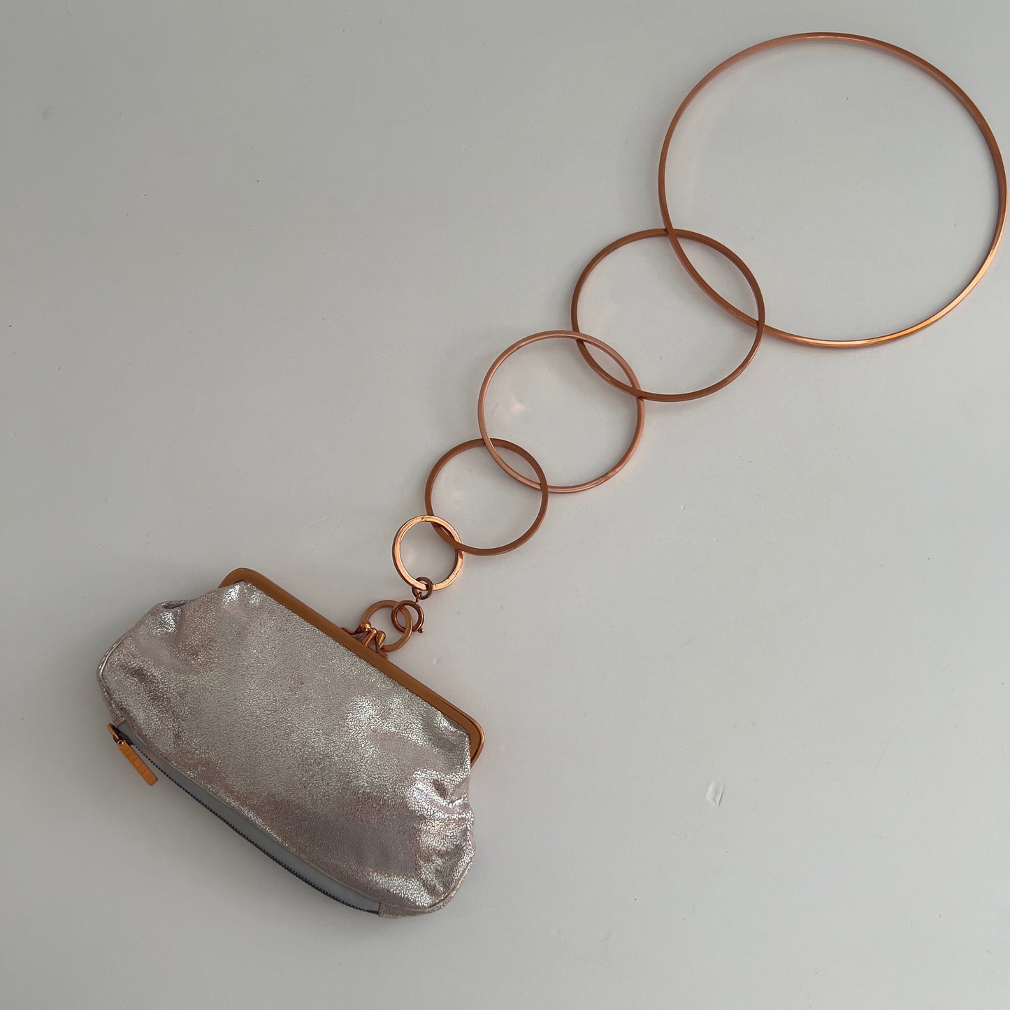 Vintage Fendi Metallic Silver Rings evening Bag