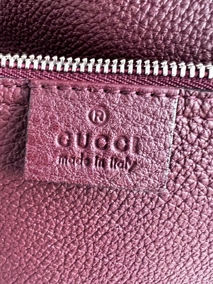 Gucci oxblood grain leather Jackie Hobo bag medium size