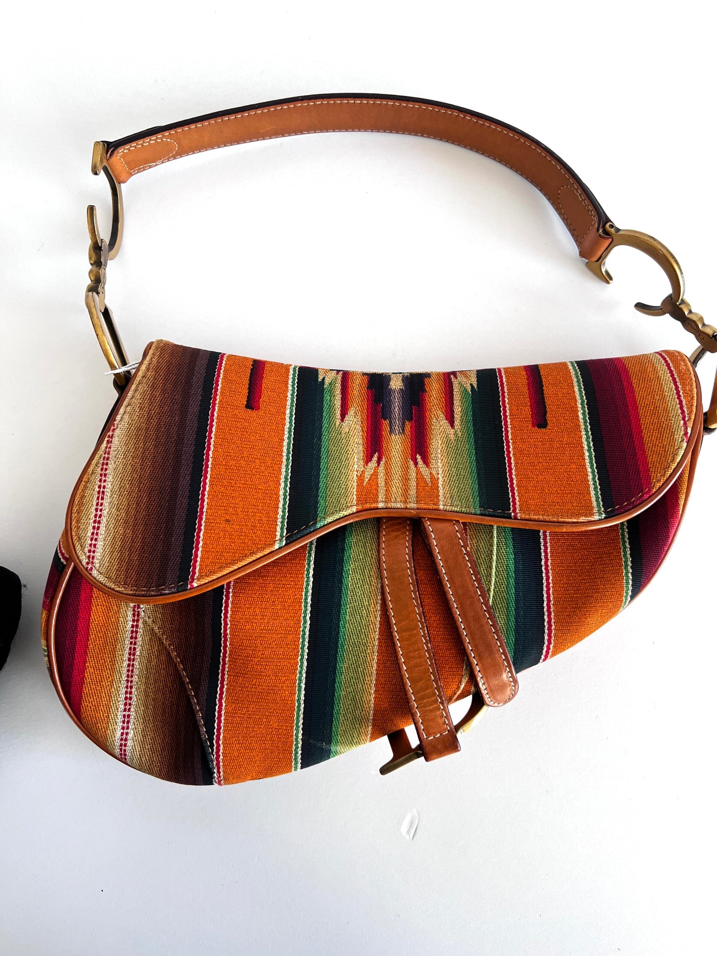 Vintage Dior serape saddle bag