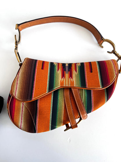 Vintage Dior serape saddle bag