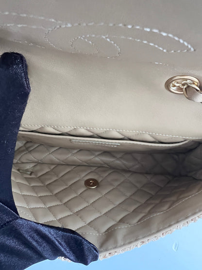 Chanel Paris-Athens Crochet Raffia Medium Single Flap Bag