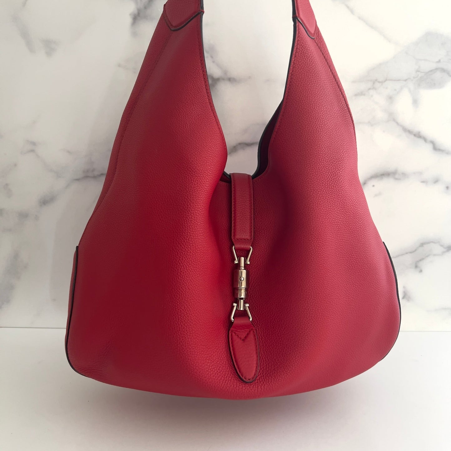 Gucci Red Soft Hobo Bag Big Size