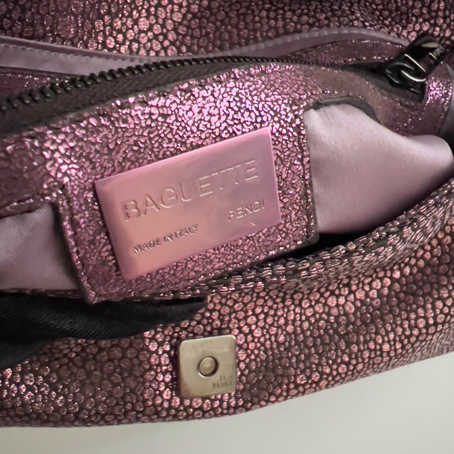 Fendi Metallic Purple Baguette