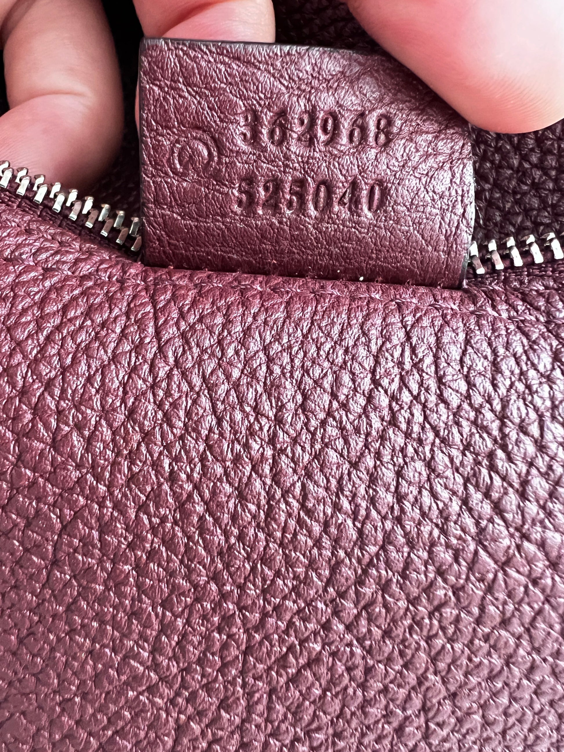 Gucci oxblood grain leather Jackie Hobo bag medium size