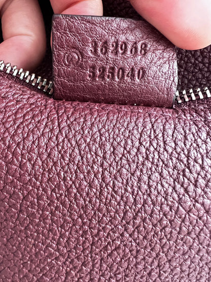 Gucci oxblood grain leather Jackie Hobo bag medium size