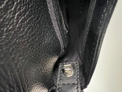 Fendi 3D flowers black leather baguette