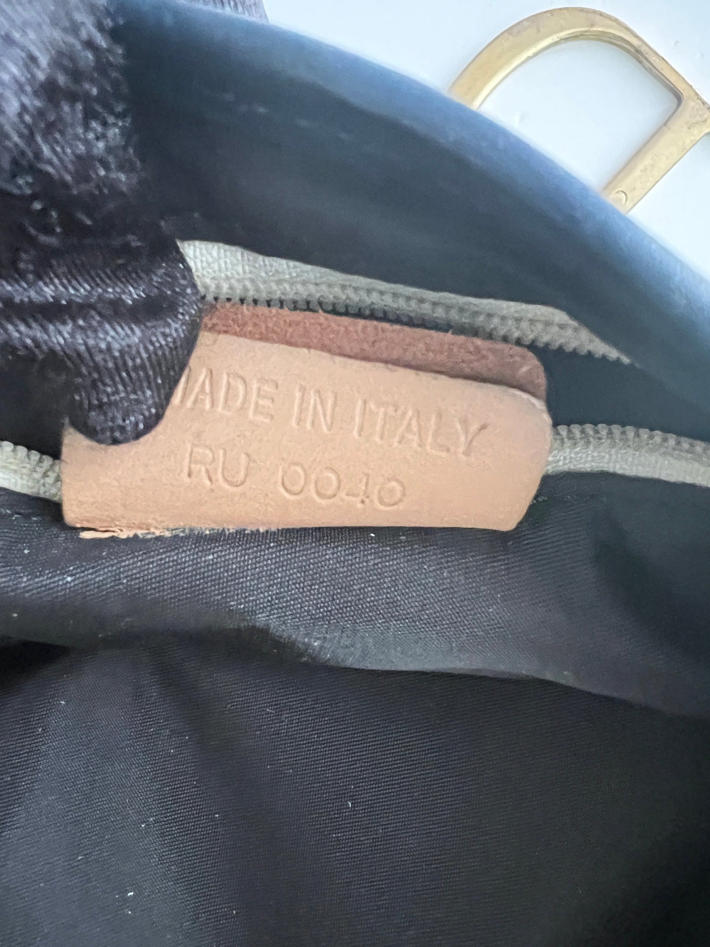 Dior green sequin saddle bag