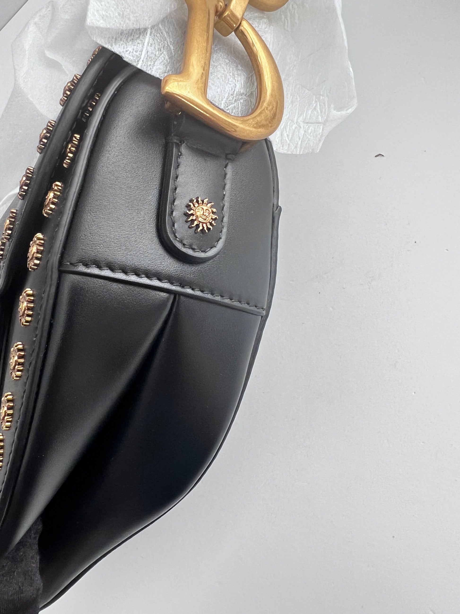 NWOT! Dior black studs saddle bag from 2024 collection