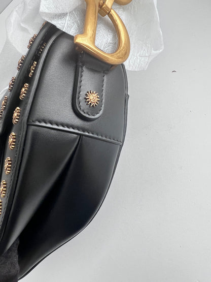 NWOT! Dior black studs saddle bag from 2024 collection