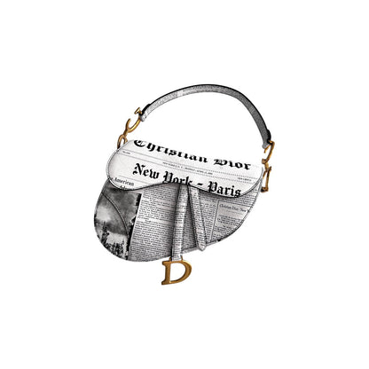 Pre-Owned Dior calfskin newspaper saddle bag