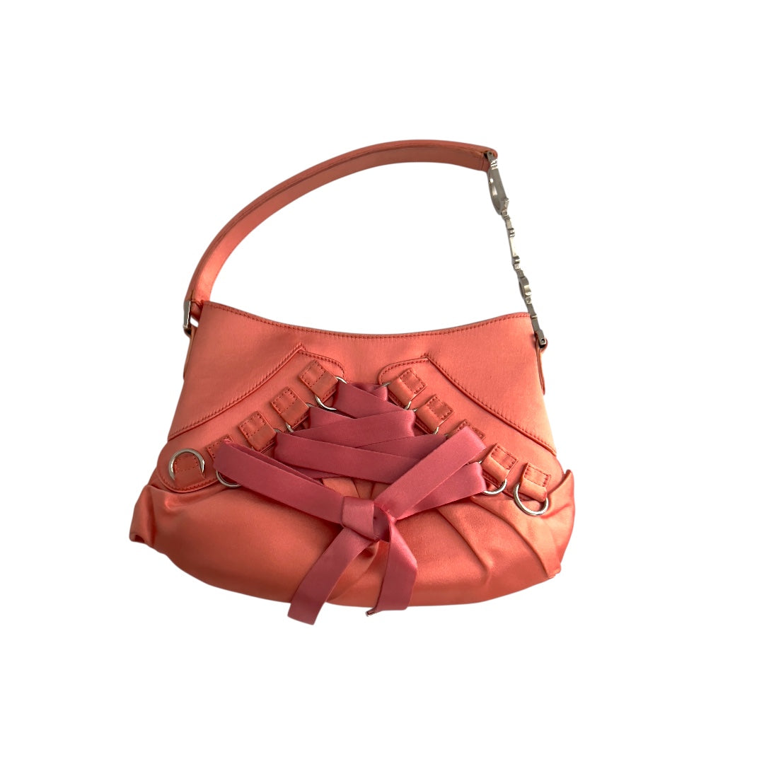Dior Dior Vintage Peach Pink Mini Satin Ballet Bag