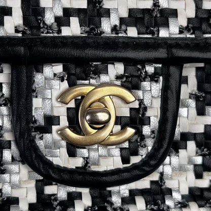 Chanel 2023 medium woven flap bag