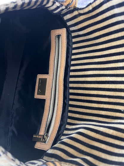 Fendi velevet 3D flowers strip baguette