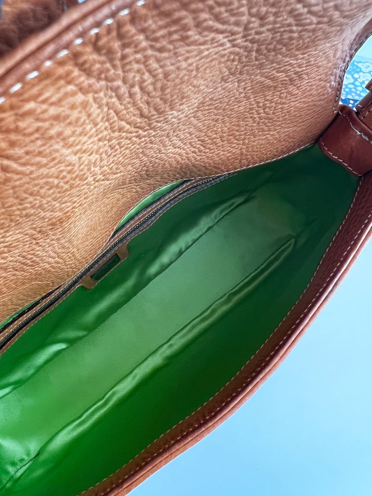 Fendi embroidered leather baguette