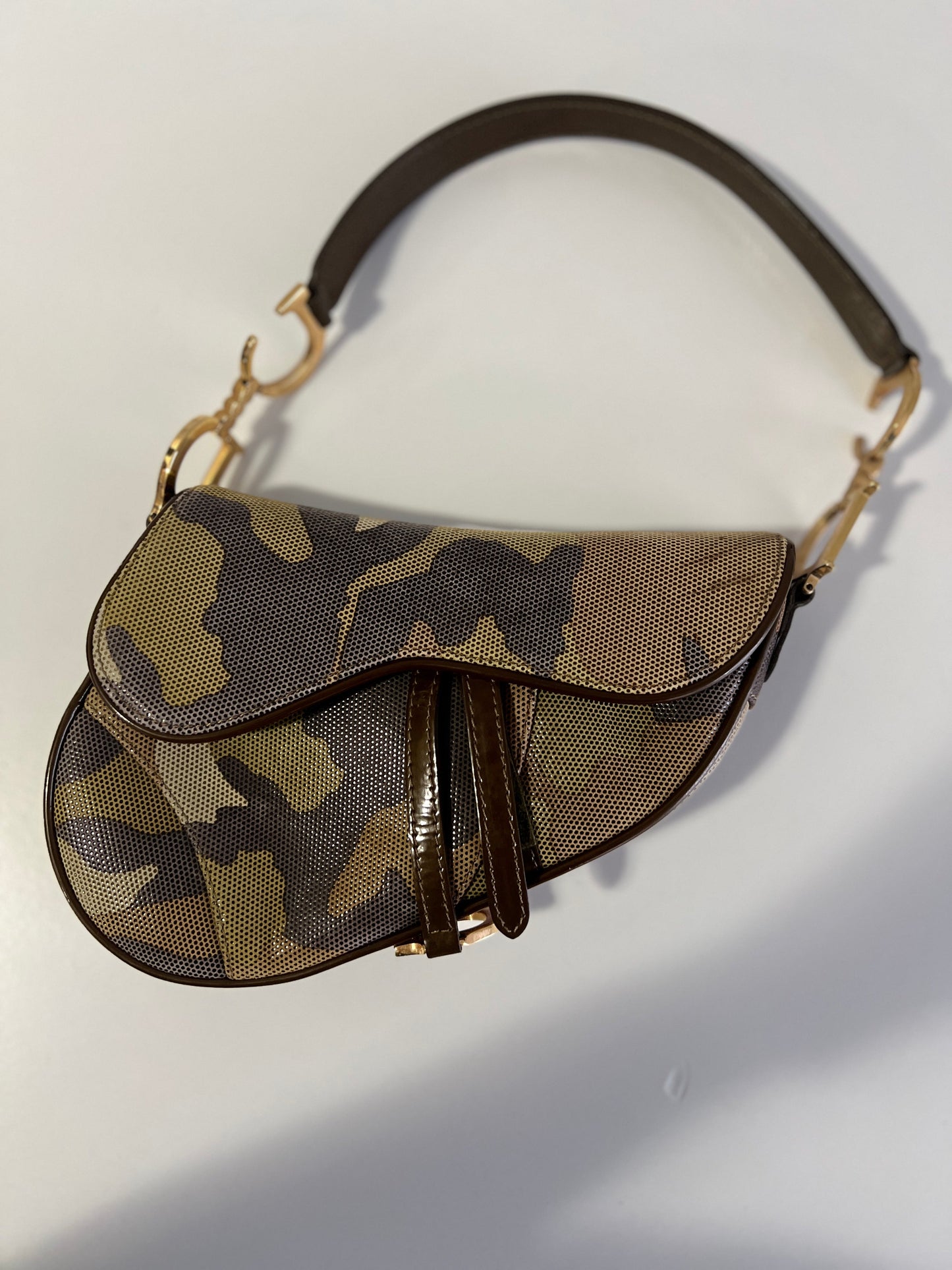 Dior Extremely rare small size camouflage saddle bag