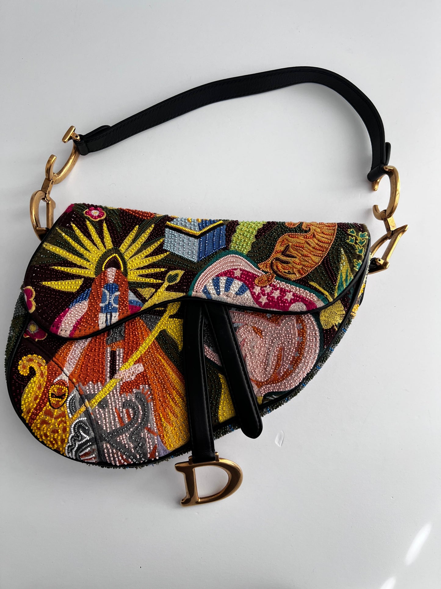 Dior new style beaded saddle bag from 2018 collection