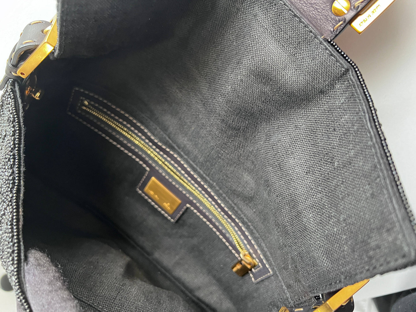 Fendi Baguette Cross stitch beaded shoulder bag