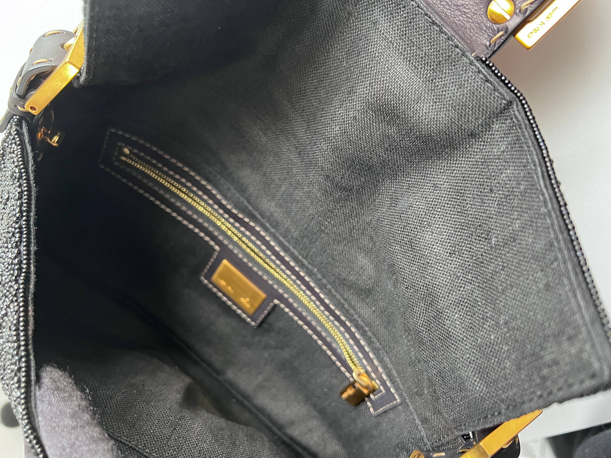 Fendi Baguette Cross stitch beaded shoulder bag