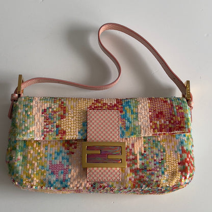 Fendi baguette rainbow sequin from 2013 shoulder bag