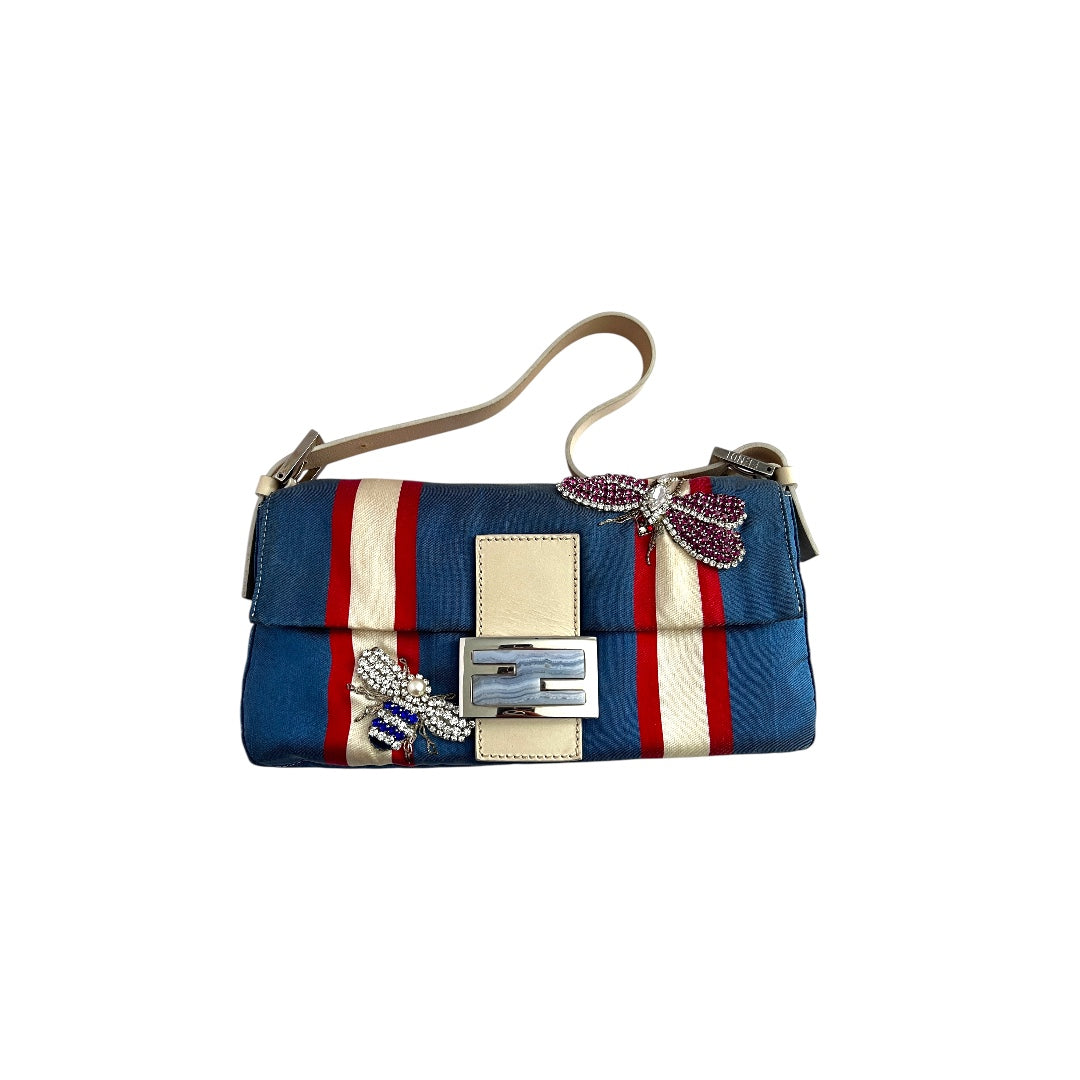 Fendi Vintage Fendi insect strip baguette