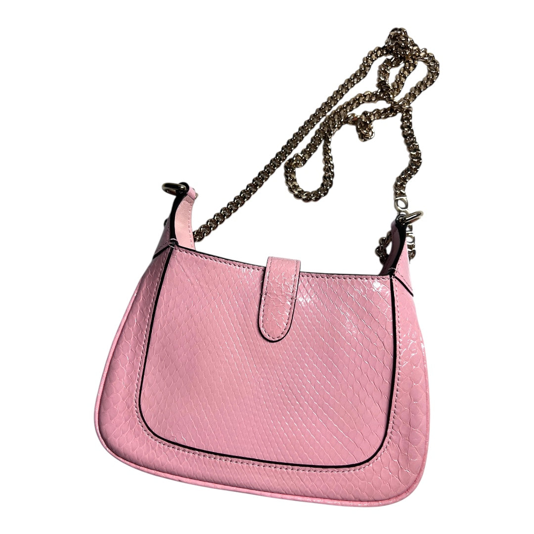 Gucci mini pink Python Notte bag