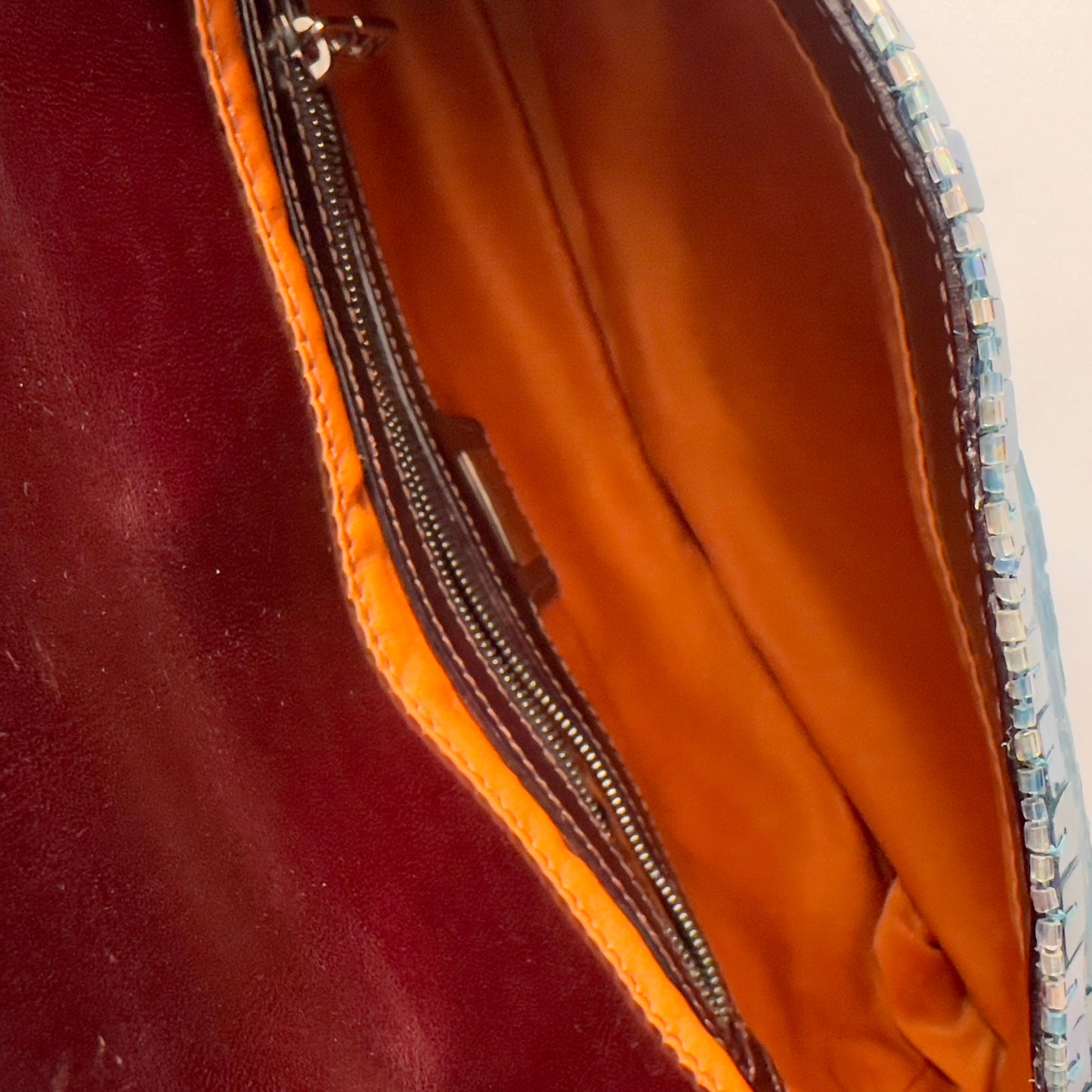 Vintage Fendi Blue Sequin Baguette