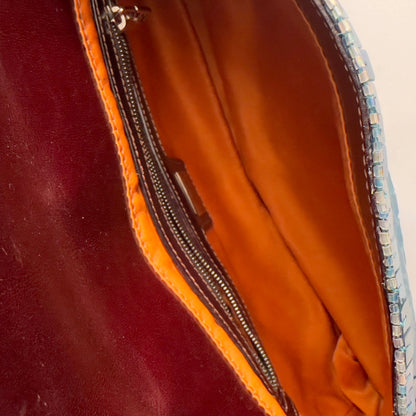 Vintage Fendi Blue Sequin Baguette