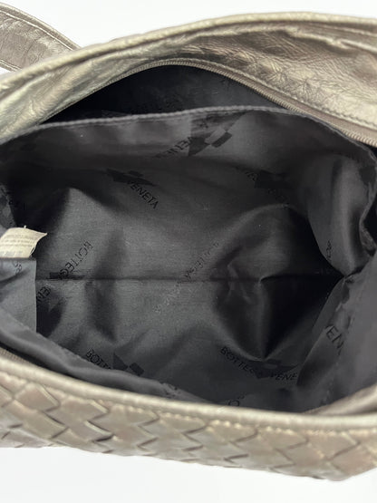 Bottega Veneta silver gray Leather Shoulder Bag