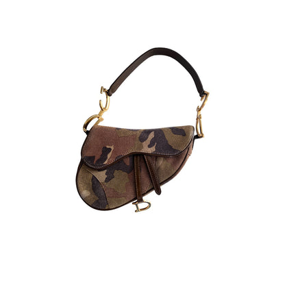 Dior Extremely rare small size camouflage saddle bag