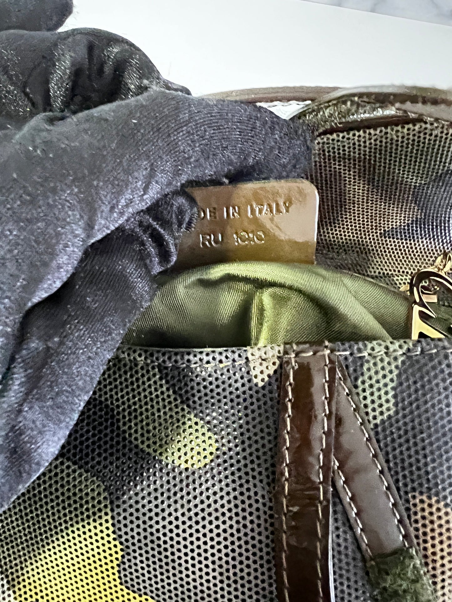 Dior Extremely rare small size camouflage saddle bag