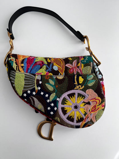 Dior new style beaded saddle bag from 2018 collection