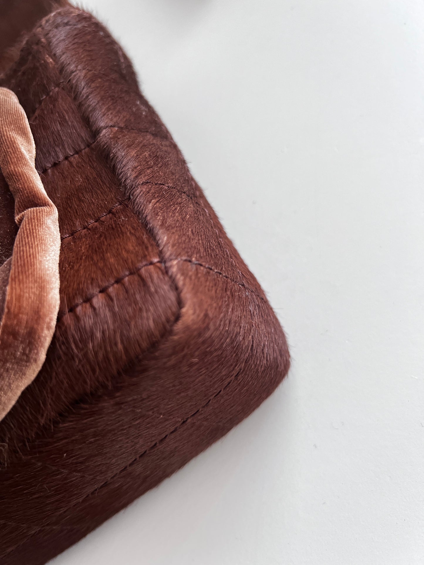 Chanel pony hair & velvet chocolate bar flap bag