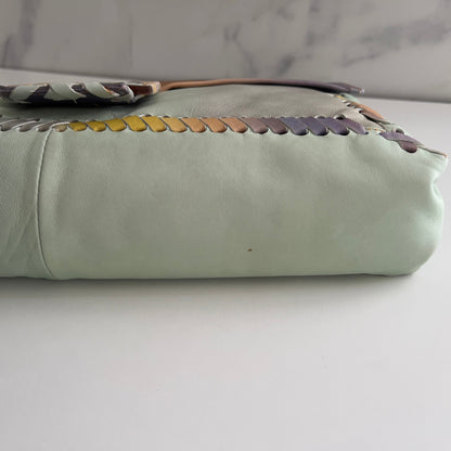 Vintage Fendi XXL Pastel Rainbow Whipstitch Baguette-A