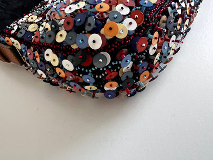 Fendi 3D multicolor sequin baguette