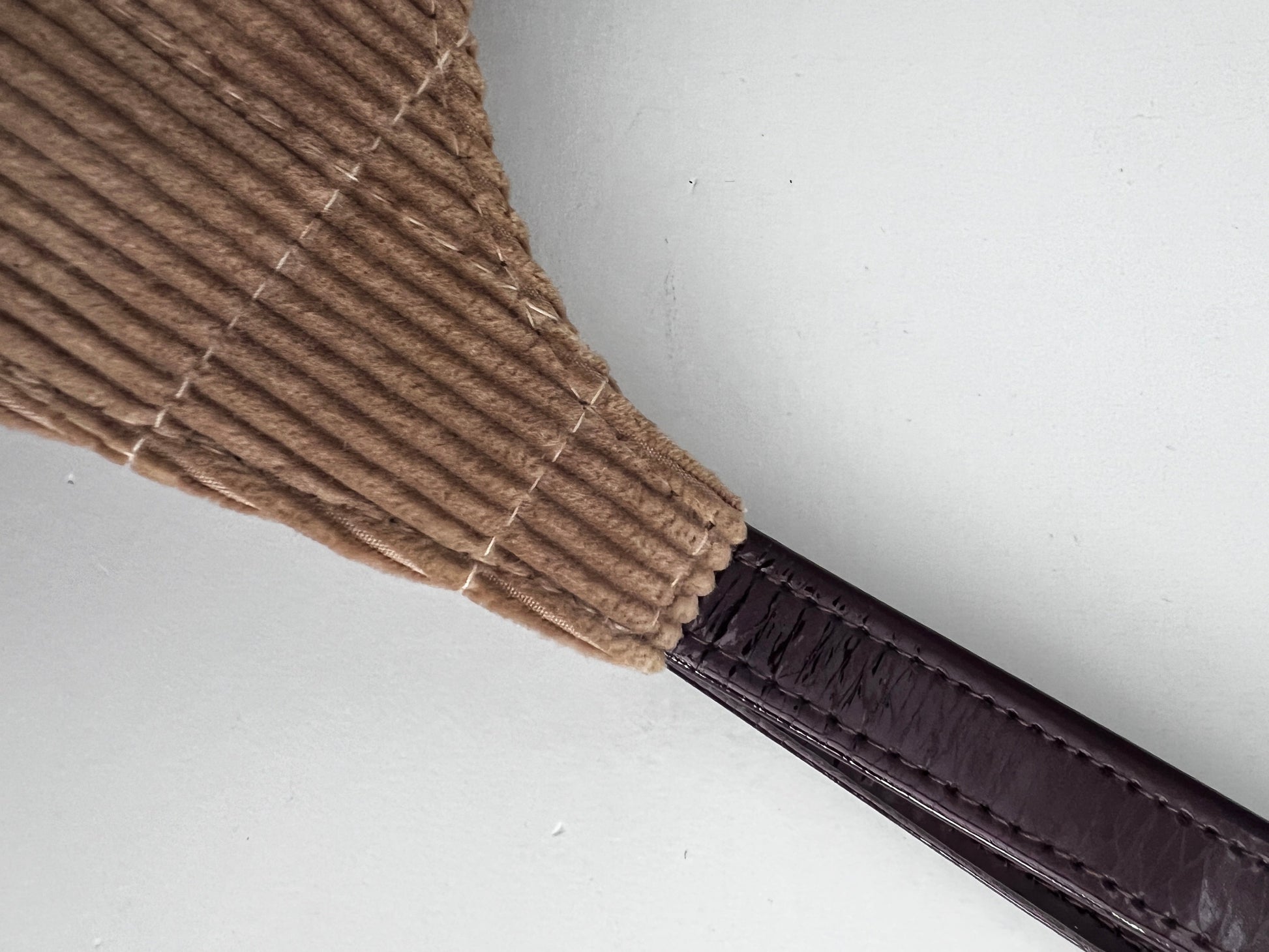 Chanel corduroy kiss lick CC shoulder bag