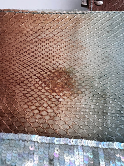 Vintage Fendi Mint Sequin Baguette