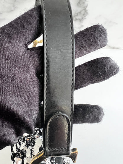 Dior silver sequin saddle bag