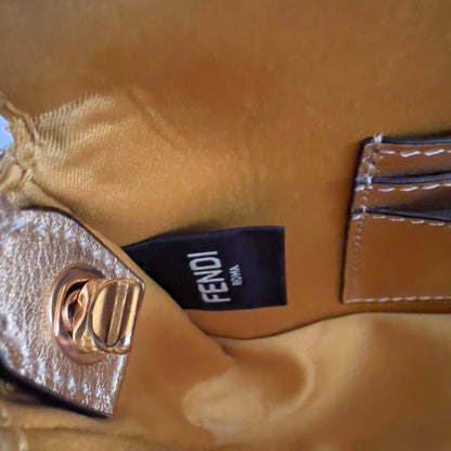 Fendi Mini Gold Sequin Baguette