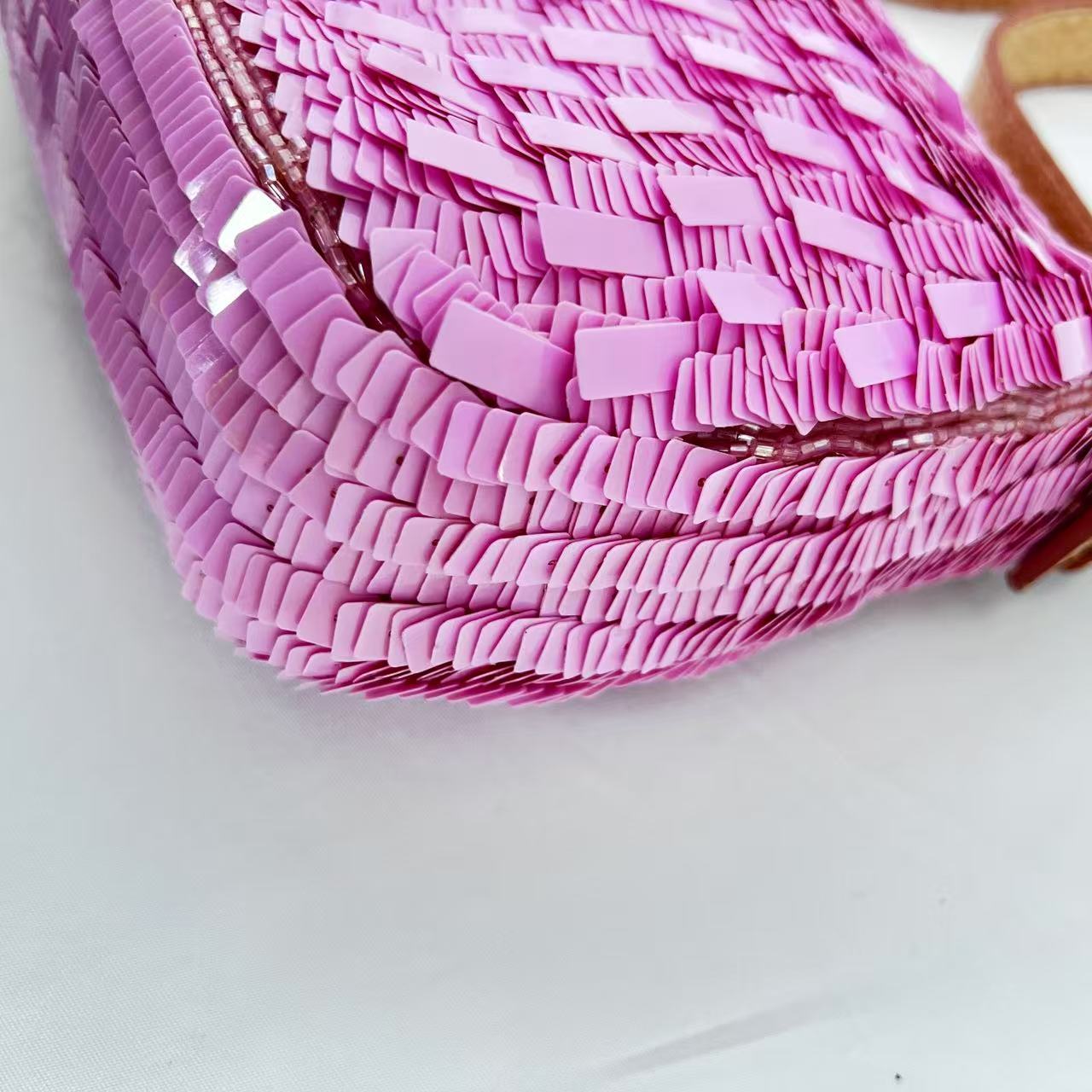 Vintage Fendi Pink Sequin Baguette