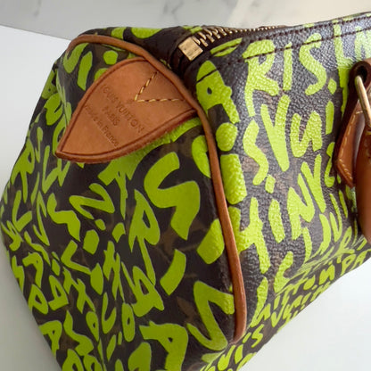Louis Vuitton Monogram Green Graffiti Speedy 30