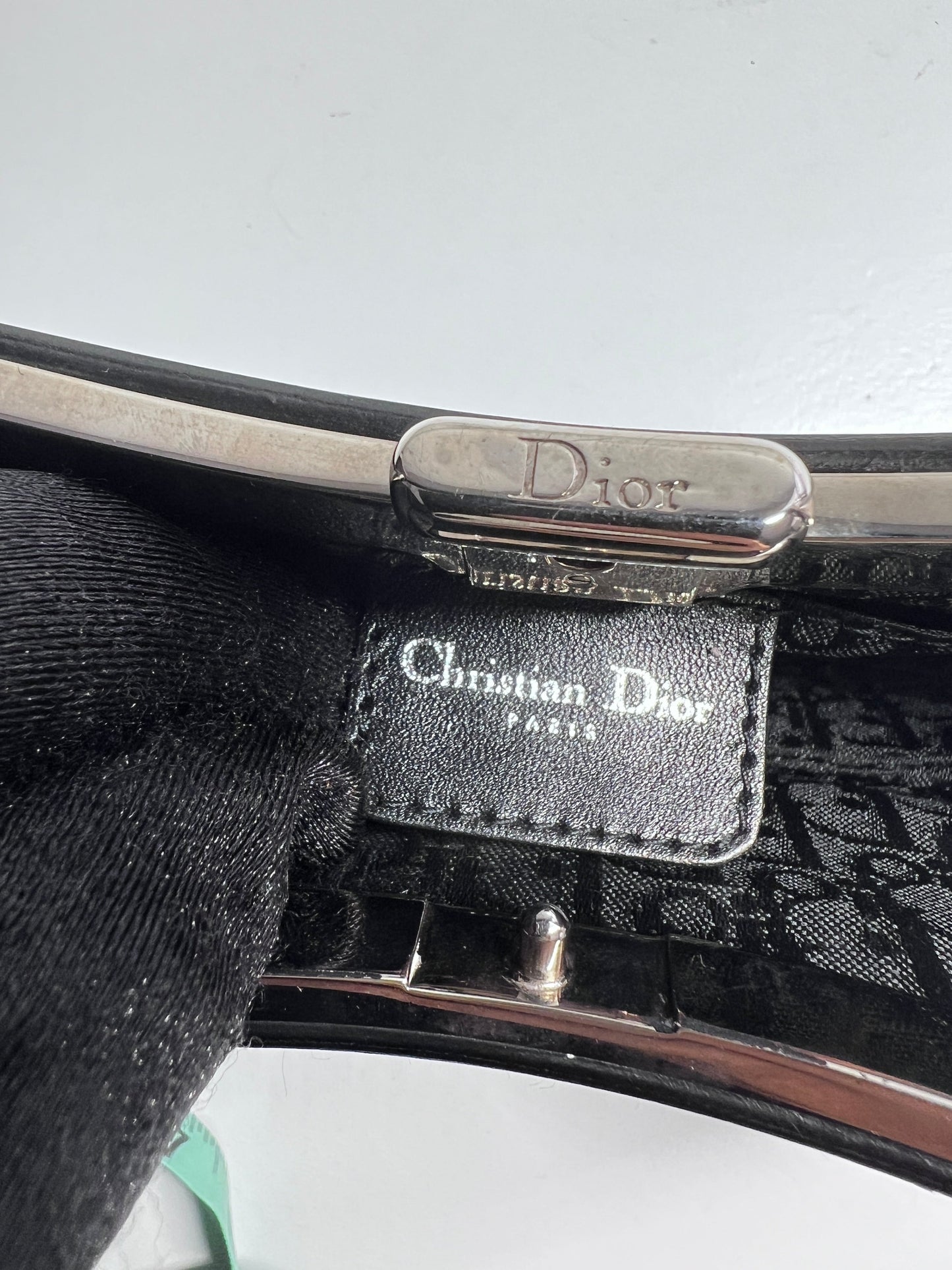 Vintage Dior Black patent bondage mini bag