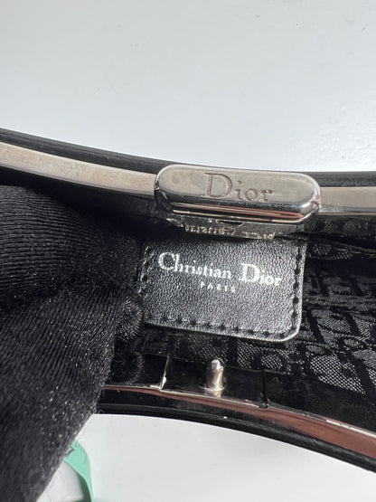 Vintage Dior Black patent bondage mini bag