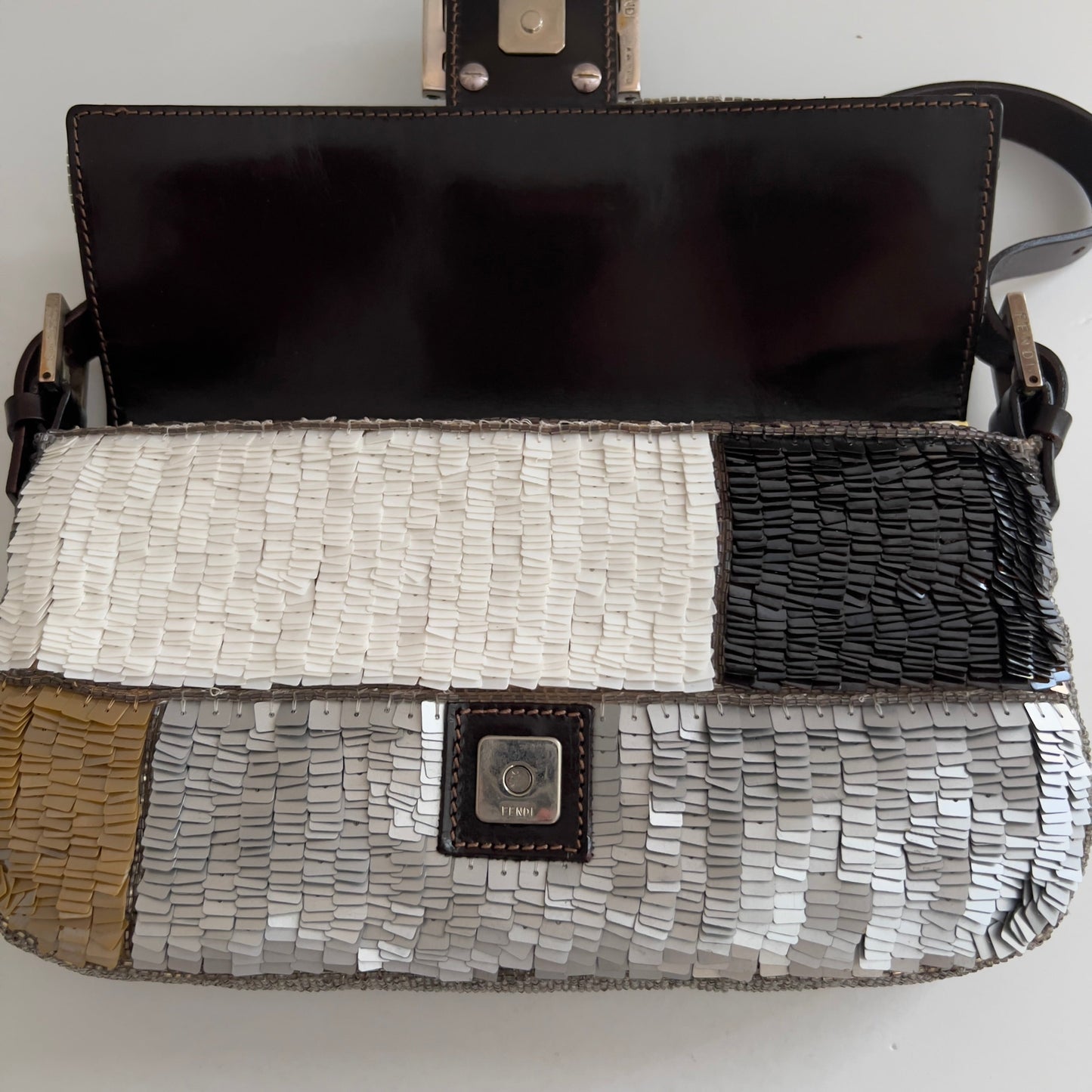 Fendi Multi Color Sequin Baguette