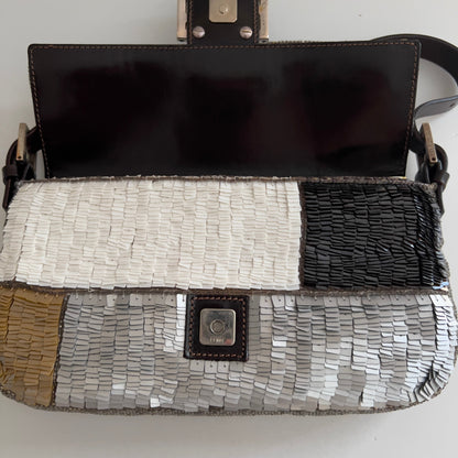Fendi Multi Color Sequin Baguette